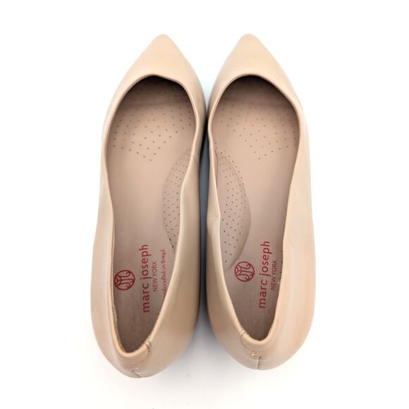 Marc Joseph New York Bianca Pointed Toe Pump Women's Beige Size US8.5 EU39 - Picture 5 of 13